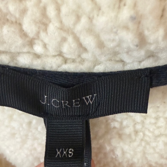 J. Crew Cream Sherpa with Black Accents size XXS - Picture 2 of 10